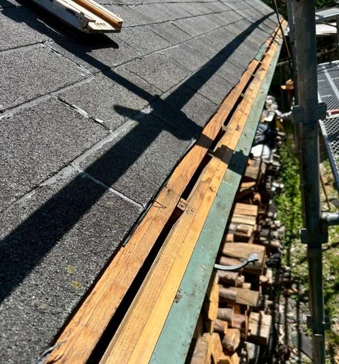 軒先を切断します。
